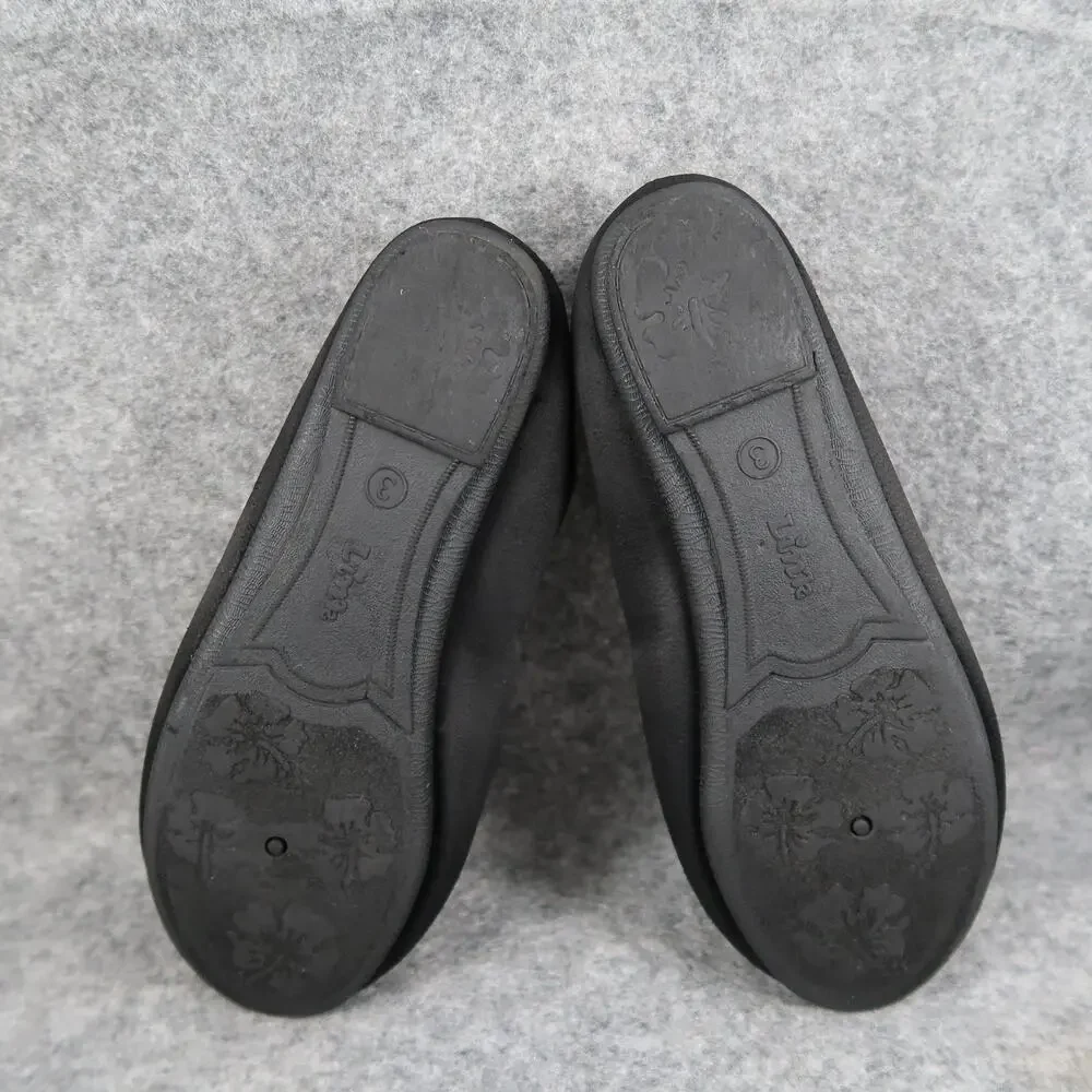 Link Shoes Kids Girls 3 Ballet Flats Loafer Slip On Black Round Toe Skimmer